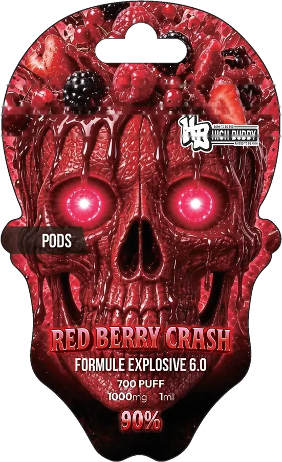 Skull Vape Red Berry Crash, recharge pod 1 ml